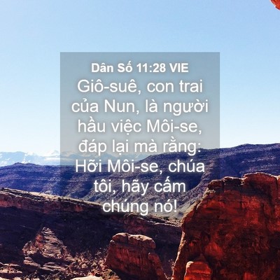 Picture 04 - Dân Số 11:28 VIE - Giô-suê, con trai của Nun, là người hầu - Bible Verse Picture