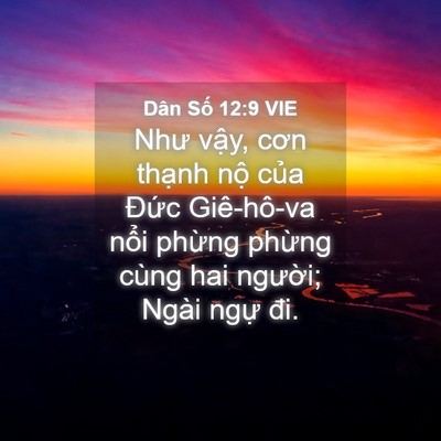 Picture 04 - Dân Số 12:9 VIE - Như vậy, cơn thạnh nộ của Đức - Bible Verse Picture