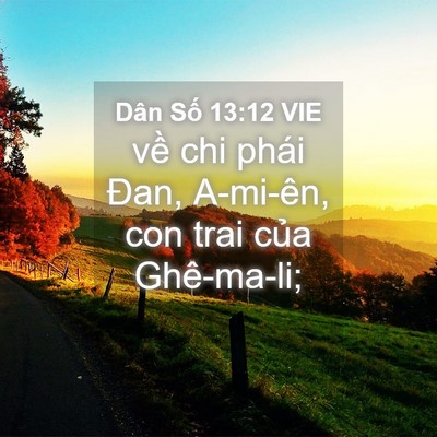 Picture 04 - Dân Số 13:12 VIE - về chi phái Đan, A-mi-ên, con trai của - Bible Verse Picture