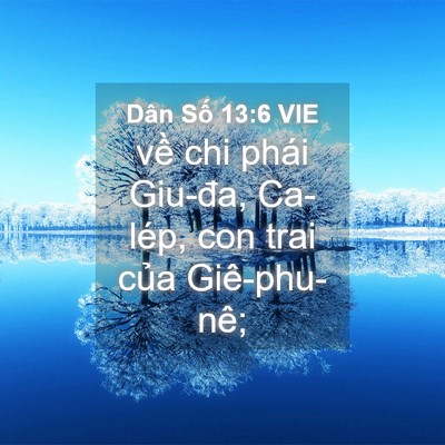 Picture 04 - Dân Số 13:6 VIE - về chi phái Giu-đa, Ca-lép, con trai của - Bible Verse Picture