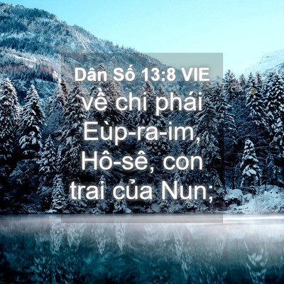 Picture 04 - Dân Số 13:8 VIE - về chi phái Eùp-ra-im, Hô-sê, con trai - Bible Verse Picture