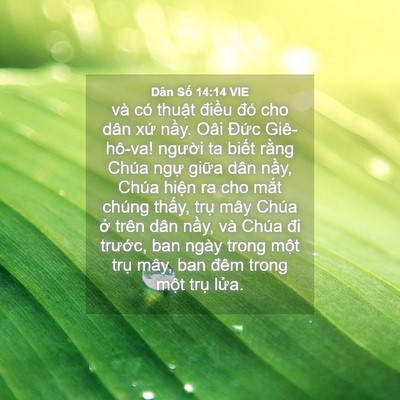 Picture 04 - Dân Số 14:14 VIE - và có thuật điều đó cho dân xứ nầy. - Bible Verse Picture