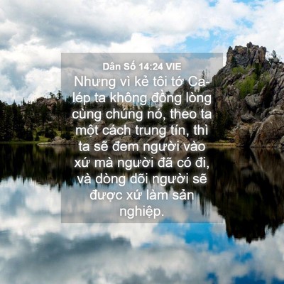Picture 04 - Dân Số 14:24 VIE - Nhưng vì kẻ tôi tớ Ca-lép ta không - Bible Verse Picture