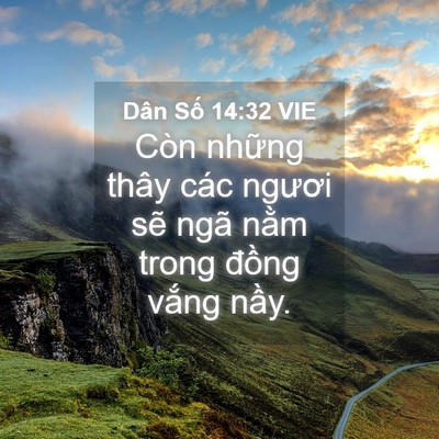Picture 04 - Dân Số 14:32 VIE - Còn những thây các ngươi sẽ ngã nằm - Bible Verse Picture