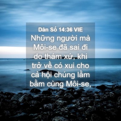 Picture 04 - Dân Số 14:36 VIE - Những người mà Môi-se đã sai đi do - Bible Verse Picture