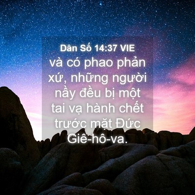 Picture 04 - Dân Số 14:37 VIE - và có phao phản xứ, những người nầy - Bible Verse Picture
