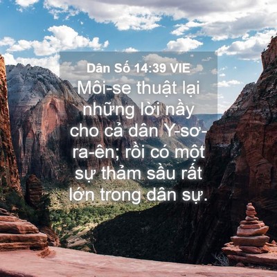 Picture 04 - Dân Số 14:39 VIE - Môi-se thuật lại những lời nầy cho - Bible Verse Picture