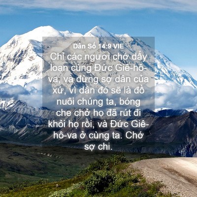 Picture 04 - Dân Số 14:9 VIE - Chỉ các ngươi chớ dấy loạn cùng - Bible Verse Picture