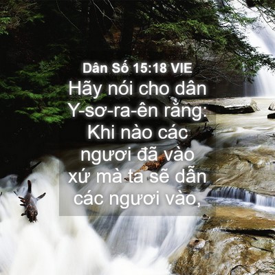 Picture 04 - Dân Số 15:18 VIE - Hãy nói cho dân Y-sơ-ra-ên rằng: Khi nào - Bible Verse Picture