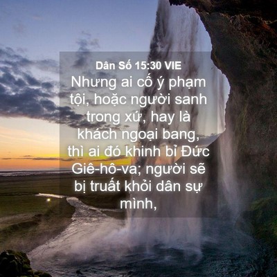 Picture 04 - Dân Số 15:30 VIE - Nhưng ai cố ý phạm tội, hoặc người - Bible Verse Picture