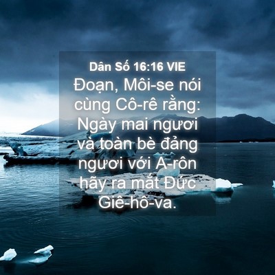 Picture 04 - Dân Số 16:16 VIE - Đoạn, Môi-se nói cùng Cô-rê rằng: Ngày - Bible Verse Picture