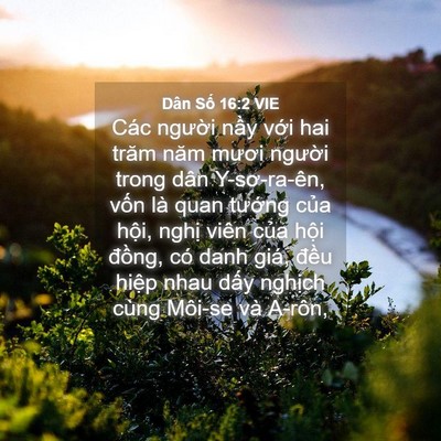 Picture 04 - Dân Số 16:2 VIE - Các người nầy với hai trăm năm mươi - Bible Verse Picture