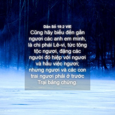 Picture 04 - Dân Số 18:2 VIE - Cũng hãy biểu đến gần ngươi các anh - Bible Verse Picture