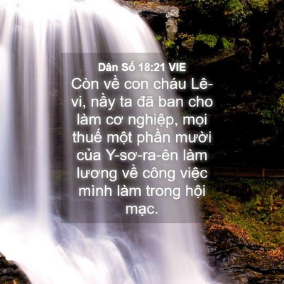 Picture 04 - Dân Số 18:21 VIE - Còn về con cháu Lê-vi, nầy ta đã ban cho - Bible Verse Picture