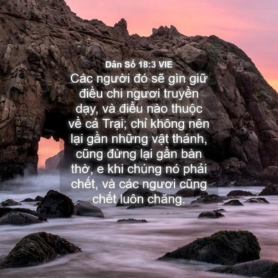 Picture 04 - Dân Số 18:3 VIE - Các người đó sẽ gìn giữ điều chi - Bible Verse Picture
