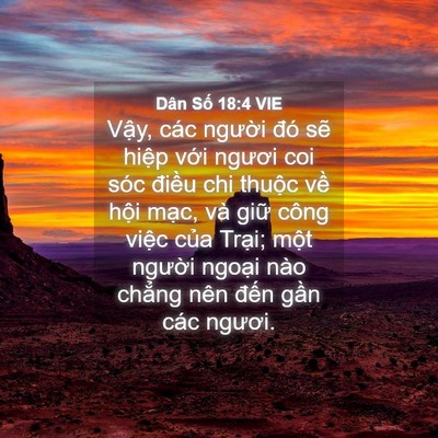 Picture 04 - Dân Số 18:4 VIE - Vậy, các người đó sẽ hiệp với - Bible Verse Picture