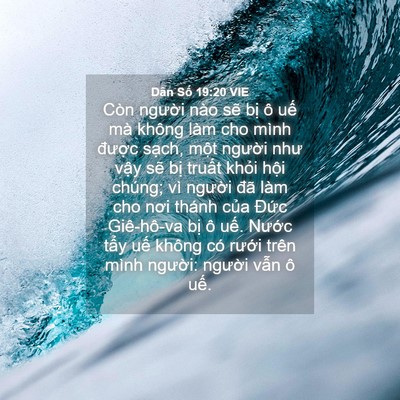 Picture 04 - Dân Số 19:20 VIE - Còn người nào sẽ bị ô uế mà không - Bible Verse Picture