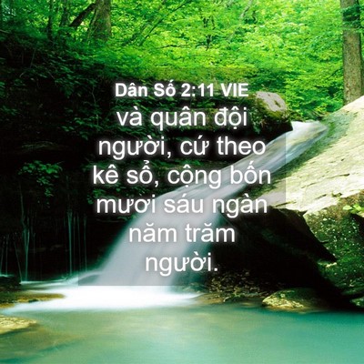 Picture 04 - Dân Số 2:11 VIE - và quân đội người, cứ theo kê sổ, - Bible Verse Picture