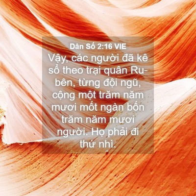 Picture 04 - Dân Số 2:16 VIE - Vậy, các người đã kê sổ theo trại - Bible Verse Picture