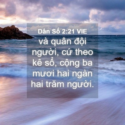 Picture 04 - Dân Số 2:21 VIE - và quân đội người, cứ theo kê sổ, - Bible Verse Picture