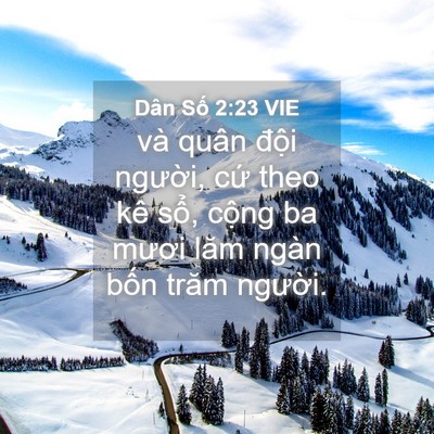 Picture 04 - Dân Số 2:23 VIE - và quân đội người, cứ theo kê sổ, - Bible Verse Picture