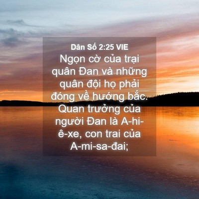 Picture 04 - Dân Số 2:25 VIE - Ngọn cờ của trại quân Đan và những - Bible Verse Picture