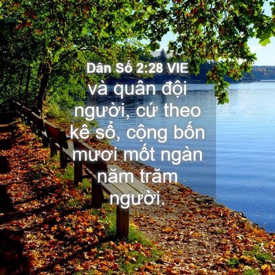Picture 04 - Dân Số 2:28 VIE - và quân đội người, cứ theo kê sổ, - Bible Verse Picture