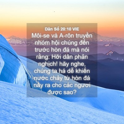 Picture 04 - Dân Số 20:10 VIE - Môi-se và A-rôn truyền nhóm hội chúng - Bible Verse Picture