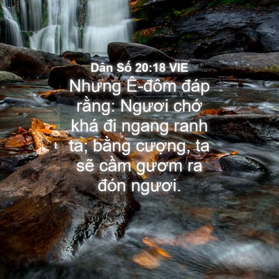 Picture 04 - Dân Số 20:18 VIE - Nhưng Ê-đôm đáp rằng: Ngươi chớ khá - Bible Verse Picture