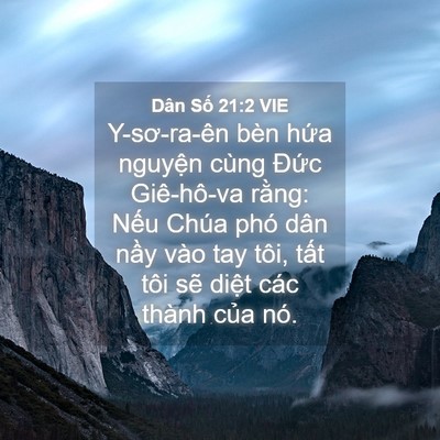 Picture 04 - Dân Số 21:2 VIE - Y-sơ-ra-ên bèn hứa nguyện cùng Đức - Bible Verse Picture