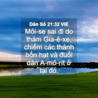 Picture 04 - Dân Số 21:32 VIE - Môi-se sai đi do thám Gia-ê-xe, chiếm các - Bible Verse Picture