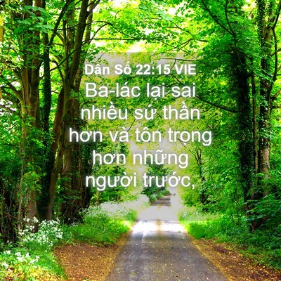 Picture 04 - Dân Số 22:15 VIE - Ba-lác lại sai nhiều sứ thần hơn và - Bible Verse Picture