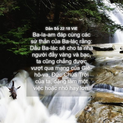 Picture 04 - Dân Số 22:18 VIE - Ba-la-am đáp cùng các sứ thần của - Bible Verse Picture