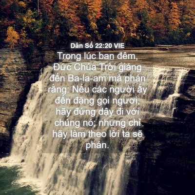 Picture 04 - Dân Số 22:20 VIE - Trong lúc ban đêm, Đức Chúa Trời giáng - Bible Verse Picture