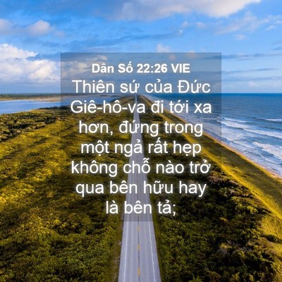 Picture 04 - Dân Số 22:26 VIE - Thiên sứ của Đức Giê-hô-va đi tới xa - Bible Verse Picture