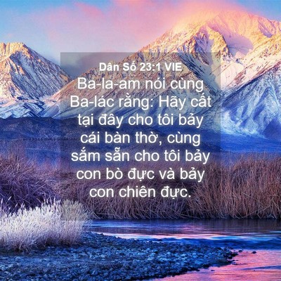 Picture 04 - Dân Số 23:1 VIE - Ba-la-am nói cùng Ba-lác rằng: Hãy cất - Bible Verse Picture