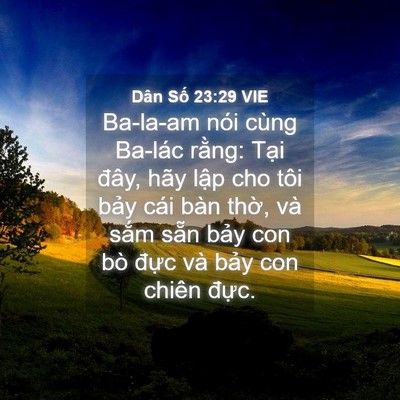 Picture 04 - Dân Số 23:29 VIE - Ba-la-am nói cùng Ba-lác rằng: Tại đây, - Bible Verse Picture
