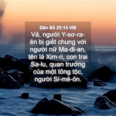 Picture 04 - Dân Số 25:14 VIE - Vả, người Y-sơ-ra-ên bị giết chung - Bible Verse Picture