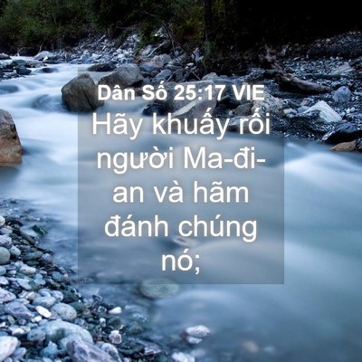 Picture 04 - Dân Số 25:17 VIE - Hãy khuấy rối người Ma-đi-an và hãm - Bible Verse Picture
