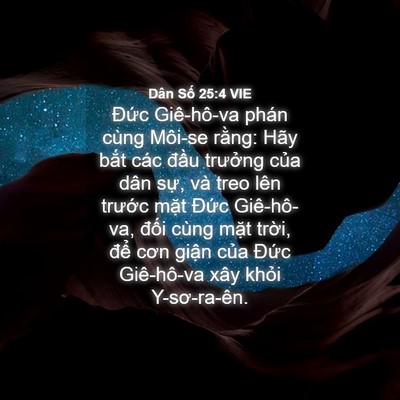 Picture 04 - Dân Số 25:4 VIE - Đức Giê-hô-va phán cùng Môi-se rằng: - Bible Verse Picture
