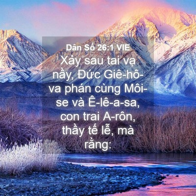 Picture 04 - Dân Số 26:1 VIE - Xảy sau tai vạ nầy, Đức Giê-hô-va - Bible Verse Picture