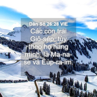 Picture 04 - Dân Số 26:28 VIE - Các con trai Giô-sép, tùy theo họ hàng - Bible Verse Picture