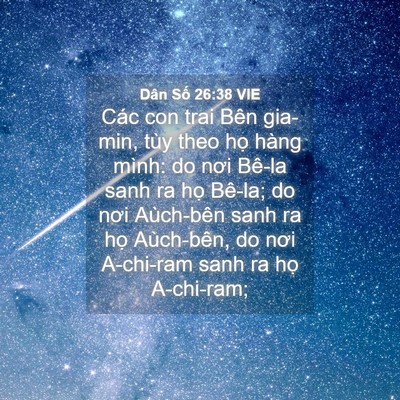 Picture 04 - Dân Số 26:38 VIE - Các con trai Bên gia-min, tùy theo họ hàng - Bible Verse Picture