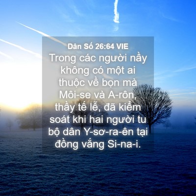 Picture 04 - Dân Số 26:64 VIE - Trong các người nầy không có một ai - Bible Verse Picture