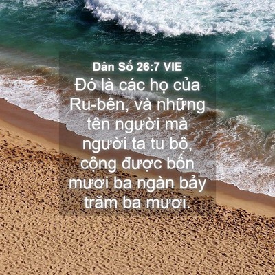 Picture 04 - Dân Số 26:7 VIE - Đó là các họ của Ru-bên, và những - Bible Verse Picture