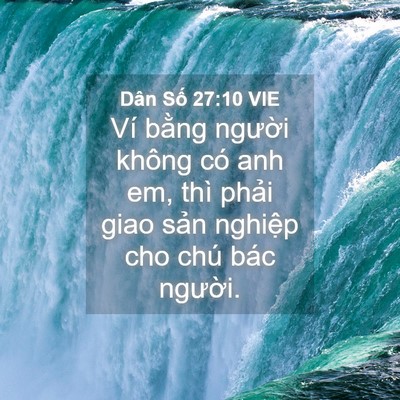 Picture 04 - Dân Số 27:10 VIE - Ví bằng người không có anh em, thì - Bible Verse Picture