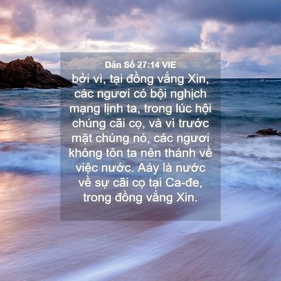 Picture 04 - Dân Số 27:14 VIE - bởi vì, tại đồng vắng Xin, các ngươi - Bible Verse Picture