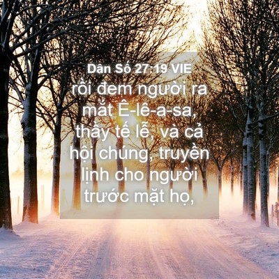 Picture 04 - Dân Số 27:19 VIE - rồi đem người ra mắt Ê-lê-a-sa, thầy - Bible Verse Picture
