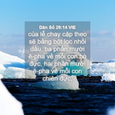 Picture 04 - Dân Số 29:14 VIE - của lễ chay cặp theo sẽ bằng bột - Bible Verse Picture