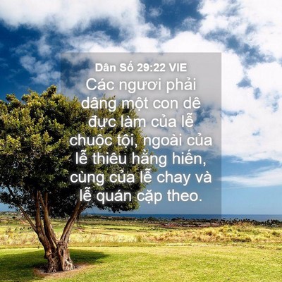 Picture 04 - Dân Số 29:22 VIE - Các ngươi phải dâng một con dê đực - Bible Verse Picture